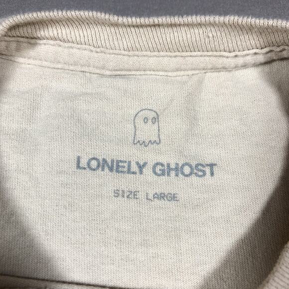 LONELY GHOST It’s 2021 It’s Cool To Care Off White Long Sleeve Shirt L Large - Picture 3 of 7